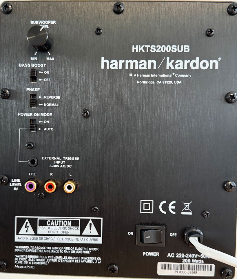 Harman Kardon HKTS 200, Subwoofer+Satelliten, weiß in Bad Homburg