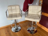 2x Barhocker Barstühle Beige Leder Chrom Höhenverstellbar Bayern - Altdorf bei Nürnberg Vorschau