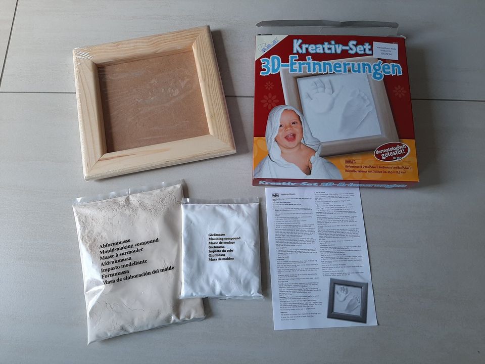 Kreativ-Set 3D-Erinnerungen Baby Handabdruck in Netphen