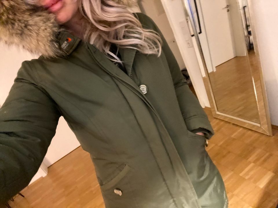 Woolrich Arctic Parka Damen Jacke Daune Mantel oliv S 36 in Augsburg