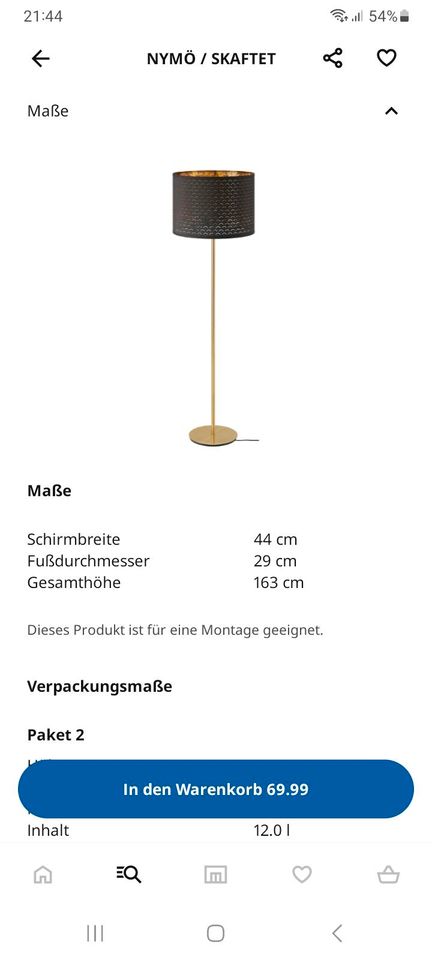 IKEA Standleuchte in Hamm