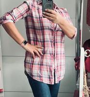 Langes Hemd von H&M Rosa/Kariert 38/M Niedersachsen - Steinfeld Vorschau