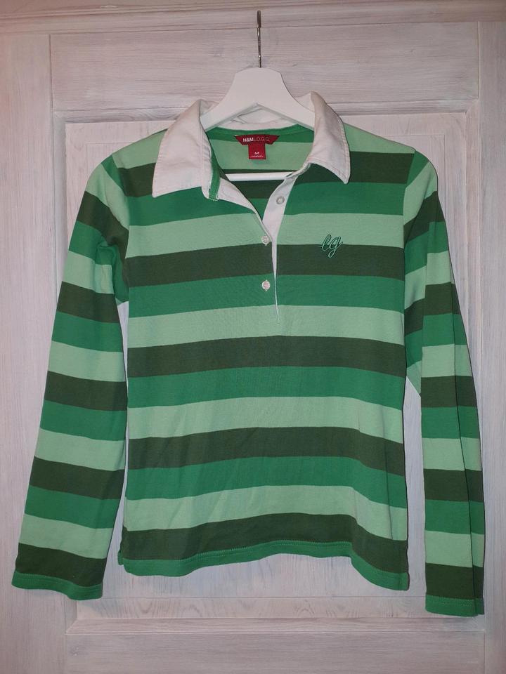 Neuwertiges gestreiftes Polo Longsleeve H&M L.O.G.G Gr.M in Schwedeneck