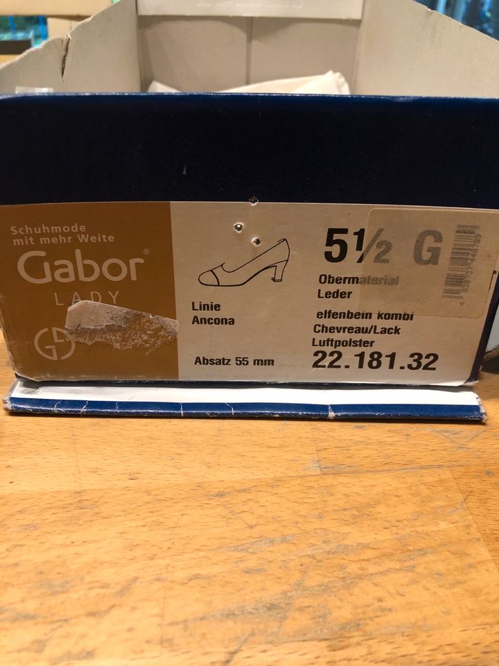 Gabor Pumps Ancona 55mm Absatz Gr. 38 (5 1/2) Weite G in Langen (Hessen)