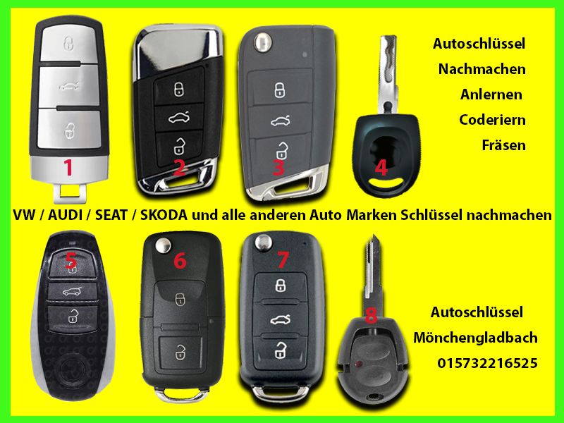 VW Schlüssel / Audi Schlüssel / Seat Schlüssel / Skoda Schlüssel