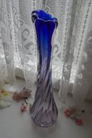 Kristallglas Vase mit Blauen Farbverlauf gedreht Boden geschliffe Berlin - Wilmersdorf Vorschau