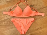 H&M Bikini L 40 coral orange gepolstert Push up 75C 80B Berlin - Zehlendorf Vorschau