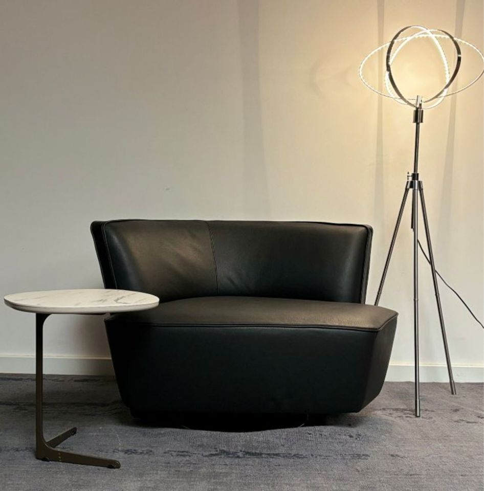 Walter Knoll Sessel Drift Armlehne Links, Leder Schwarz, Drehbar in Rheda-Wiedenbrück