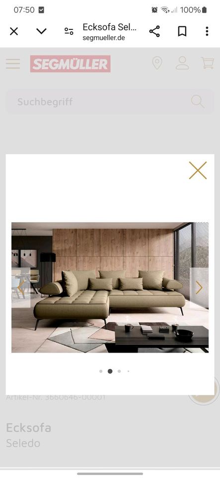 Wie neu ! Couch samt mit elektrischer liege Funktion. in München
