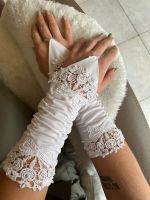 Braut Handschuhe mit Spitze zum Brautkleid für Hochzeit 1x getrag Baden-Württemberg - Vaihingen an der Enz Vorschau