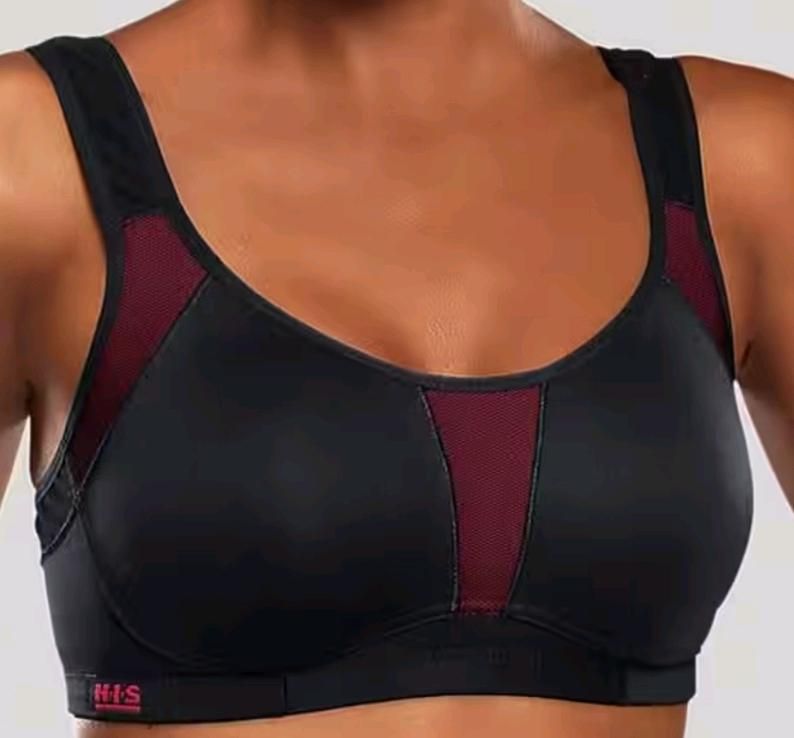 H.I.S. Sport BH ohne Bügel, schwarz-pink, Größe 80 C, neu in Ebersburg