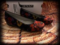 + Jenny Pumps + Gr. 36 / 3,5 + Schwarz mit floralen Flock + Neu + Nordrhein-Westfalen - Engelskirchen Vorschau