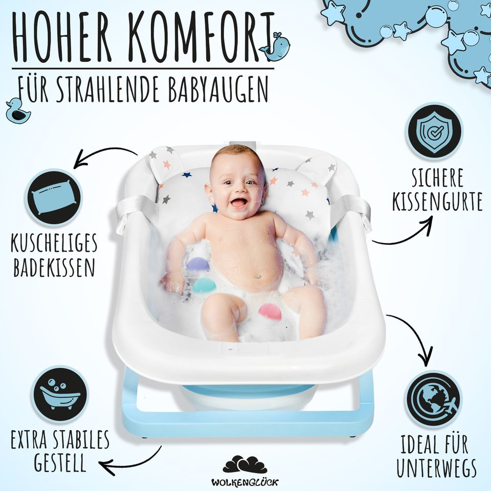 Rabatt60%-Babybadewanne-faltbar-Badewanne-Baby-BPA frei-Neu in Mühlhausen