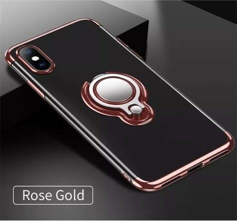 iPhone XS Cover Hülle ROSE GOLD mit Finger Halter NEU in Mettlach