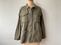 Topshop Hemd-Jacke Oberteil Shirt Khaki Used Look Style 42 L XL Nordrhein-Westfalen - Pulheim Vorschau