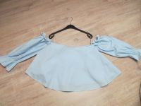 Zara Bluse Shirt Carmen Off-Shoulder Cropped Gr. XS hellblau Neu Baden-Württemberg - Nußloch Vorschau