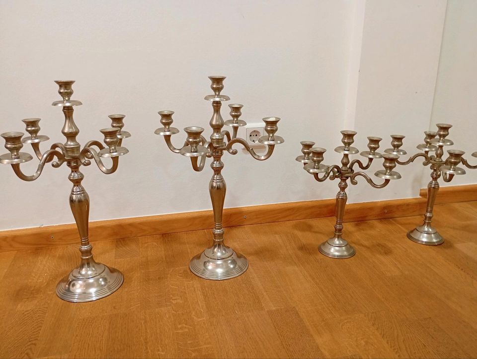 Kerzenständer Kerzenhalter Silber Vintage Retro Deko in Hannover