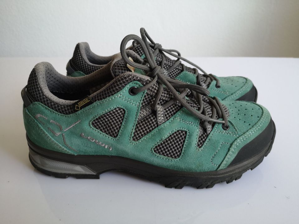 Damen Schuhe Sneaker LOWA Phoenix GTX 39,5 UK 6 türkis grau Leder in Duisburg