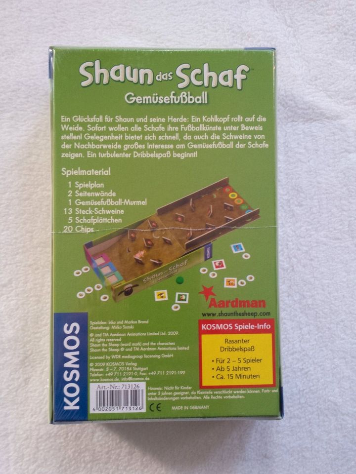 KOSMOS Shaun das Schaf GEMÜSEFUSSBALL *** NEU *** in Spelle