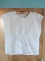 Bluse leicht Shirt Blusenshirt Baumwolle boxy weiß Größe 46 Hessen - Ober-Ramstadt Vorschau