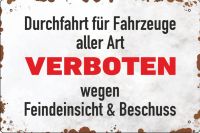 Blechschild Schild 20x30 cm Durchfahrt verboten Oppenheim - Köngernheim Vorschau