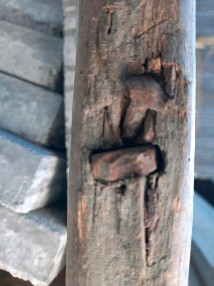 Antiker handgeschmiedeter großer Holzbohrer,originaler Holzgriff in Wallersdorf