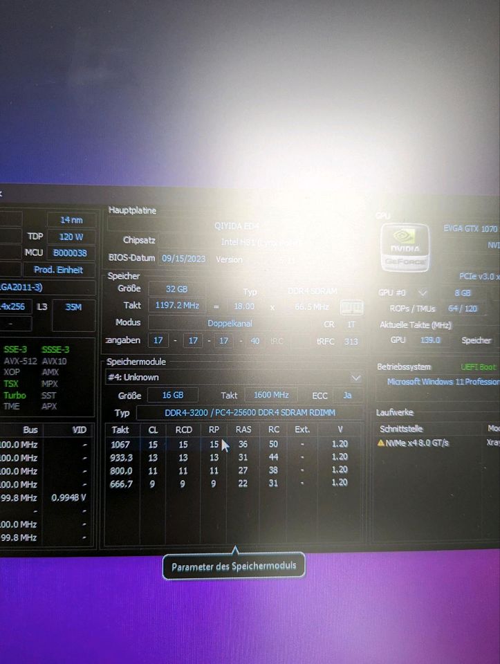 Gaming PC, GTX 1070, 32gb RAM, 1tb Nvme, 14 Kerne, 2680v4, X99, R in Tönisvorst