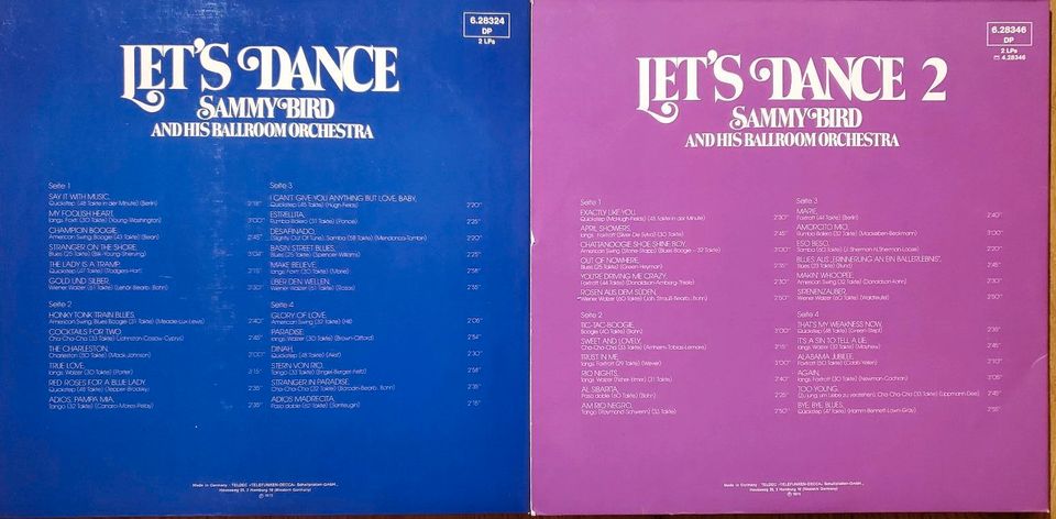 Schallplatten 2 Doppel LPs Sammy Bird Let's dance 1 + 2 in Nürnberg (Mittelfr)