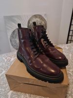 ZignLEATHER - Schnürstiefelette in bordeaux rot Gr. 45 Stuttgart - Bad Cannstatt Vorschau