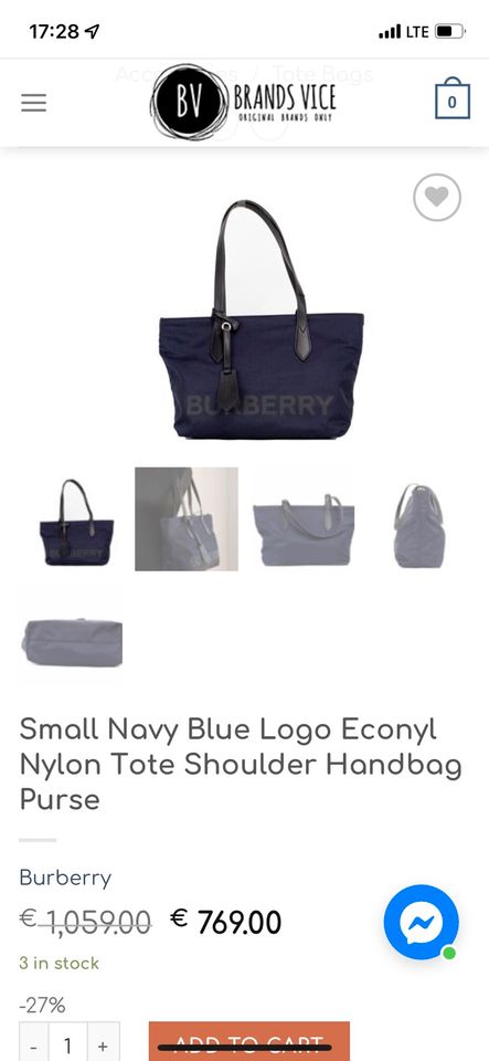 Burberry Tote bag Blau neu original in Karlsruhe