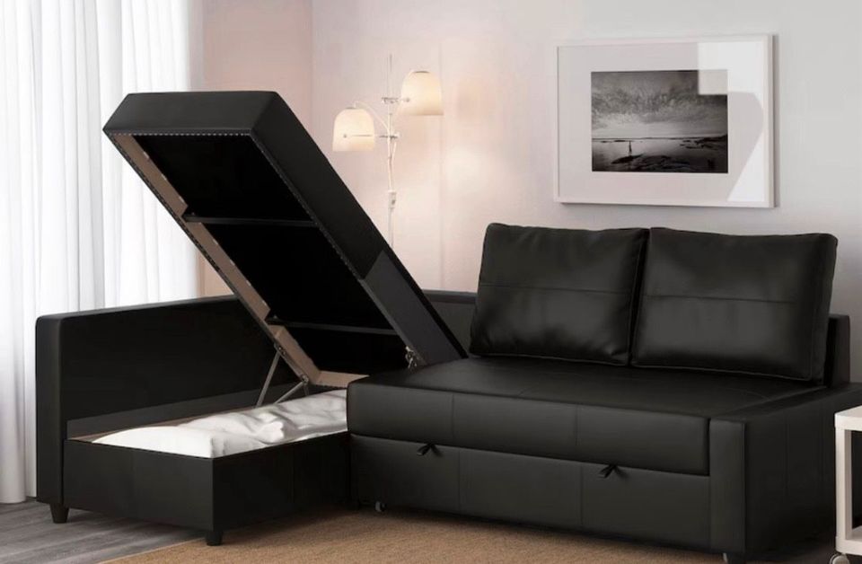 IKEA FRIHETEN Sofa schwarz Lederoptik Neupreis aktuell 579€ in Hannover