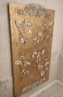 XXL Wand Gemälde Kunstwerk 3D Struktur Relief Gold Shabby 80x 150 Niedersachsen - Helmstedt Vorschau