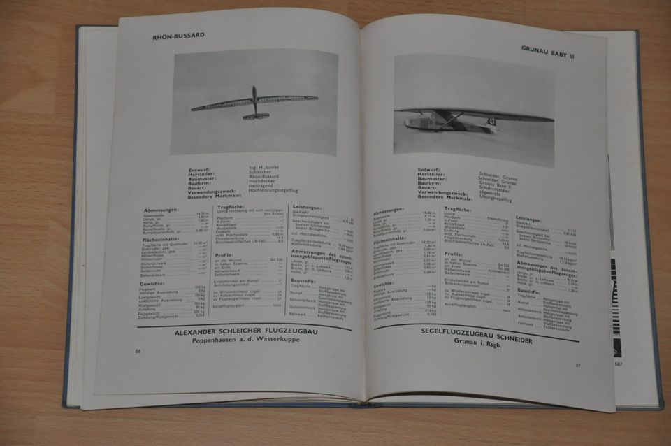 Flugzeug-Typenbuch. Ausgabe B. 1937/38. Motor-Segelflug in Wolfsburg