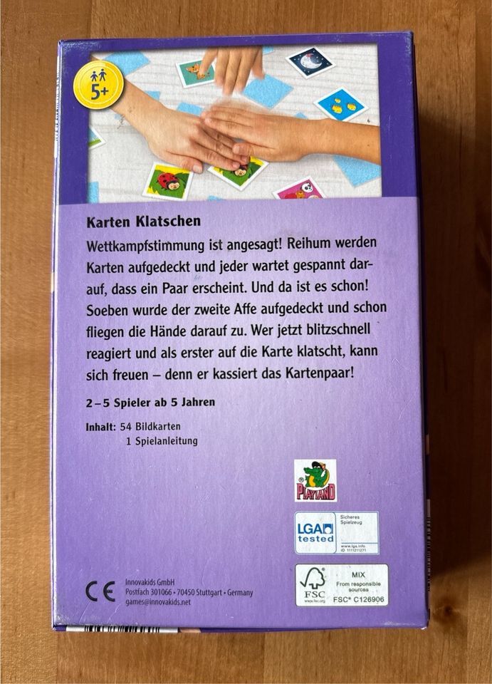 Karten klatschen Spiel in Uetersen