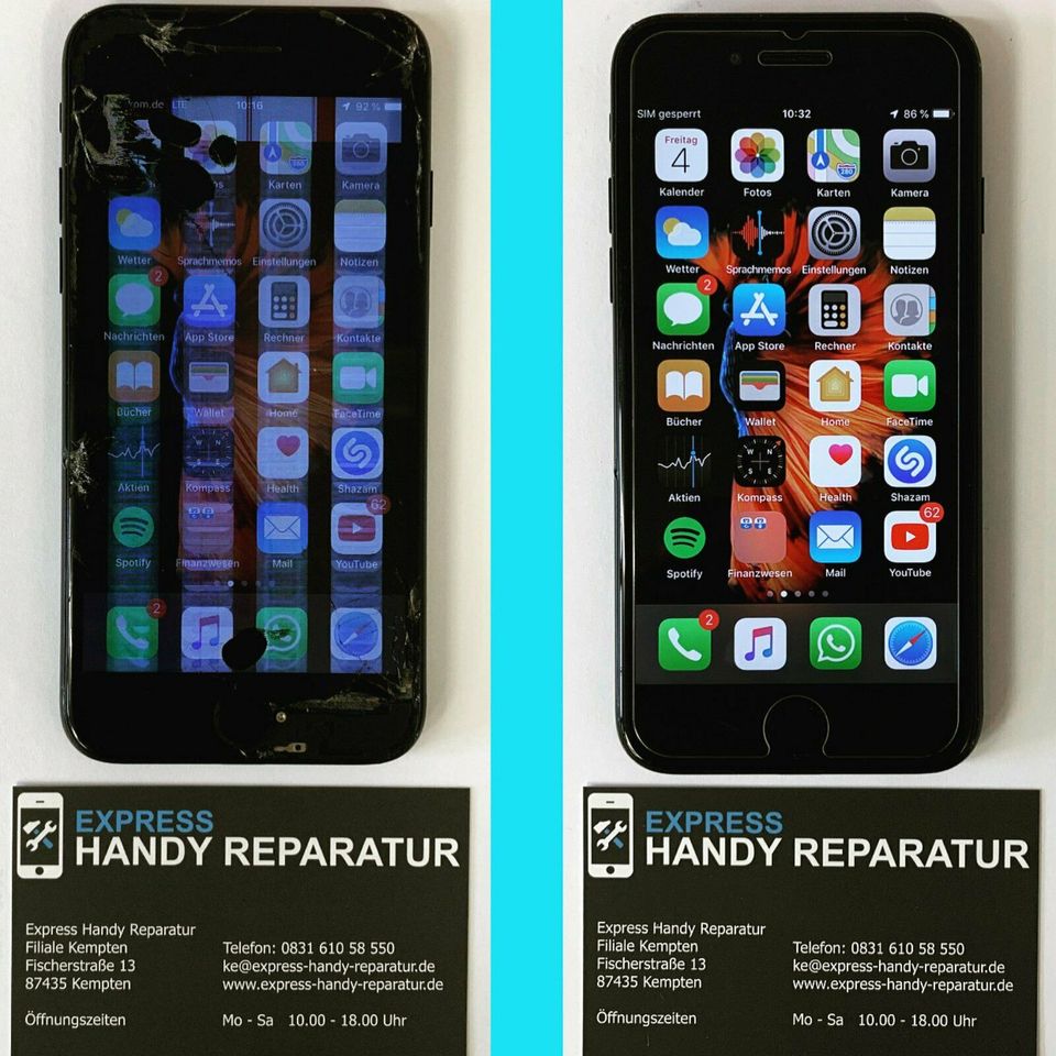 Smartphone Reparatur iPhone 7 8 X 11 12 Pro Max / Samsung 8 9 10 in Freudenstadt