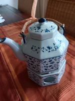 Wunderschöne Teekanne mit Stövchen blau weiß Rostock - Evershagen Vorschau