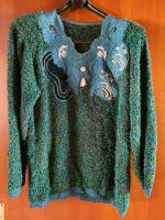 Vintage Kostüm Hose und Pullover grün mit Perlen Applikationen Baden-Württemberg - Ravensburg Vorschau