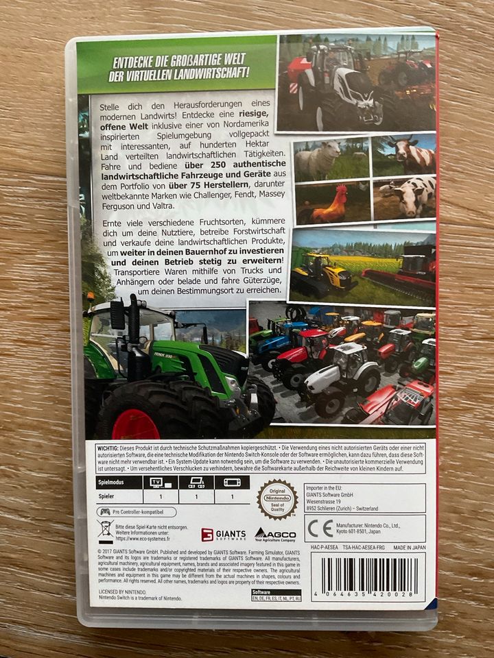 Landwirtschafts-Simulator für Nintendo Switch - neuwertig in Rodenbach
