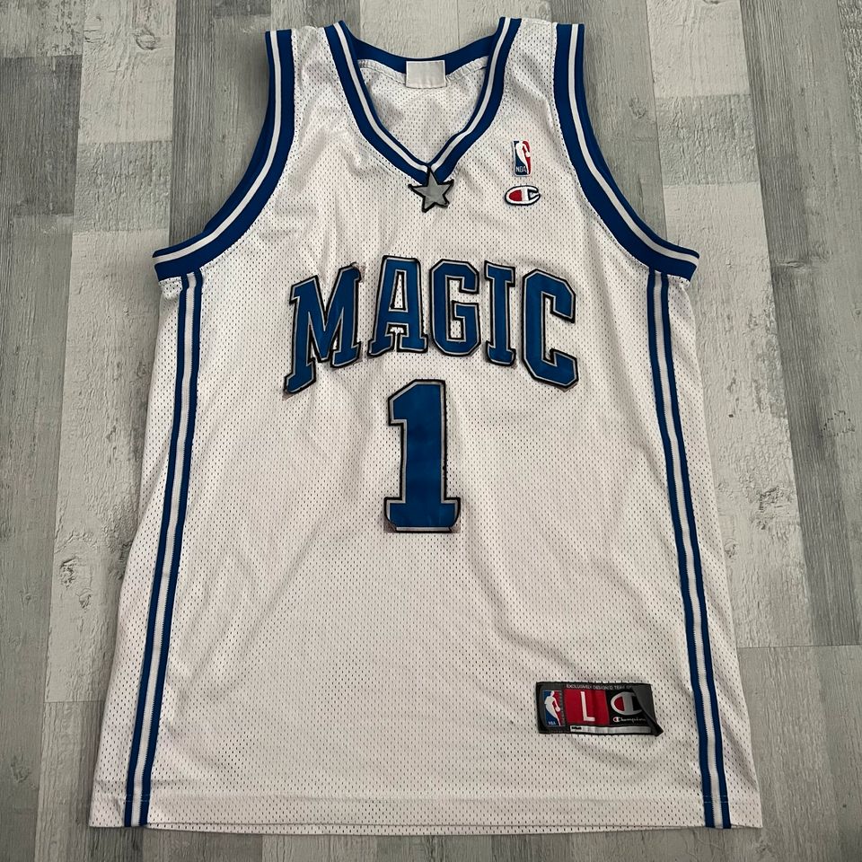 Vintage Champion L Magic Trikot NBA weiß blau in Trier