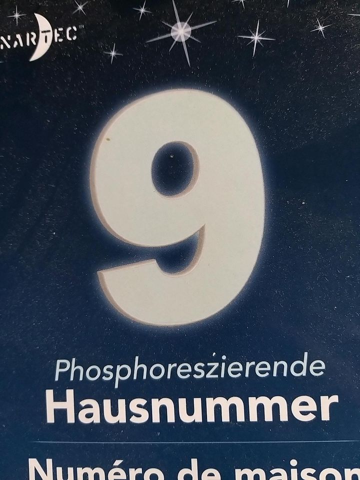 Hausnummer Nr. 9  phosphoreszierend in Großpostwitz