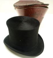 Zylinder Hut aus Samt ca. 100 Jahre alt mit Schachtel Baden-Württemberg - Karlsruhe Vorschau