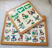 2 vintage Montessori Legespiele: Lebenszyklus und vergleichen Nordrhein-Westfalen - Nettetal Vorschau