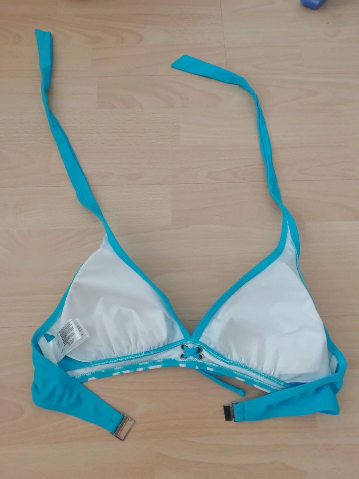 Damen Bikini Push-ap Oberteil Gr. 34 blau weiß bonprix in Weiden (Oberpfalz)