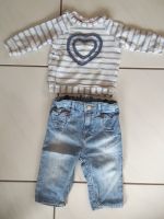 Gr. 68 Jeans mit Herztaschen  + dünner Pullover mit Herz, zus 4 € Bayern - Elsenfeld Vorschau