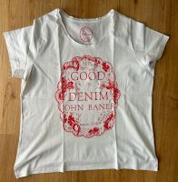 Weiss/Rotes Baumwoll - Shirt ❤️ John Baner Gr.46 Bermuda Baden-Württemberg - Radolfzell am Bodensee Vorschau