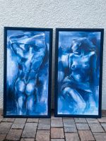 2 Bilder, Mann und Frau, Akt, Holzrahmen, 56x107  cm, M. Tarin Baden-Württemberg - Baltmannsweiler Vorschau