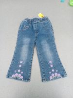 86 Jeans gefüttert lila Blumen Mädchen Bayern - Emtmannsberg Vorschau