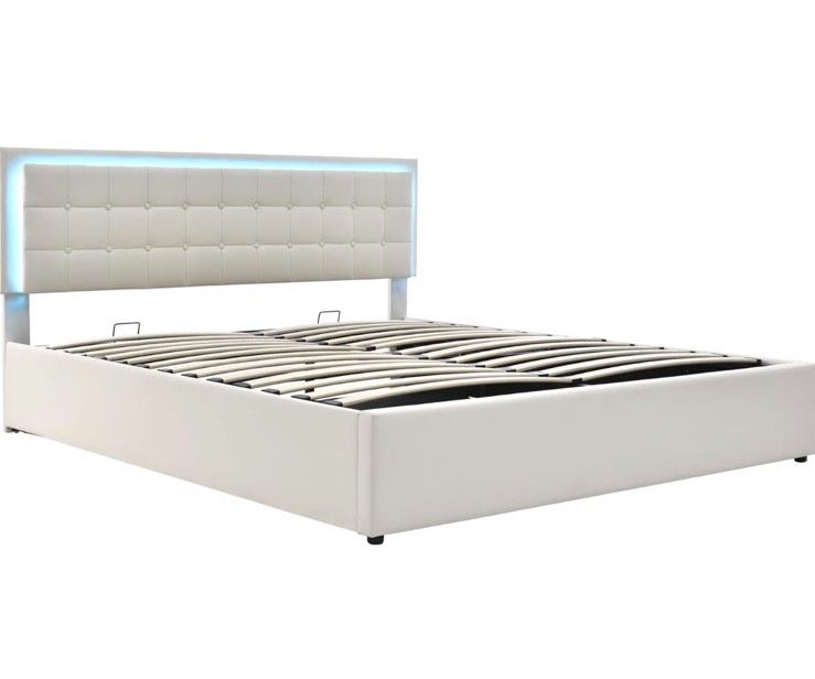 Doppelbett 140x200 Neu LED Polsterbett Bettgestell Bett Boxspring in Hamburg