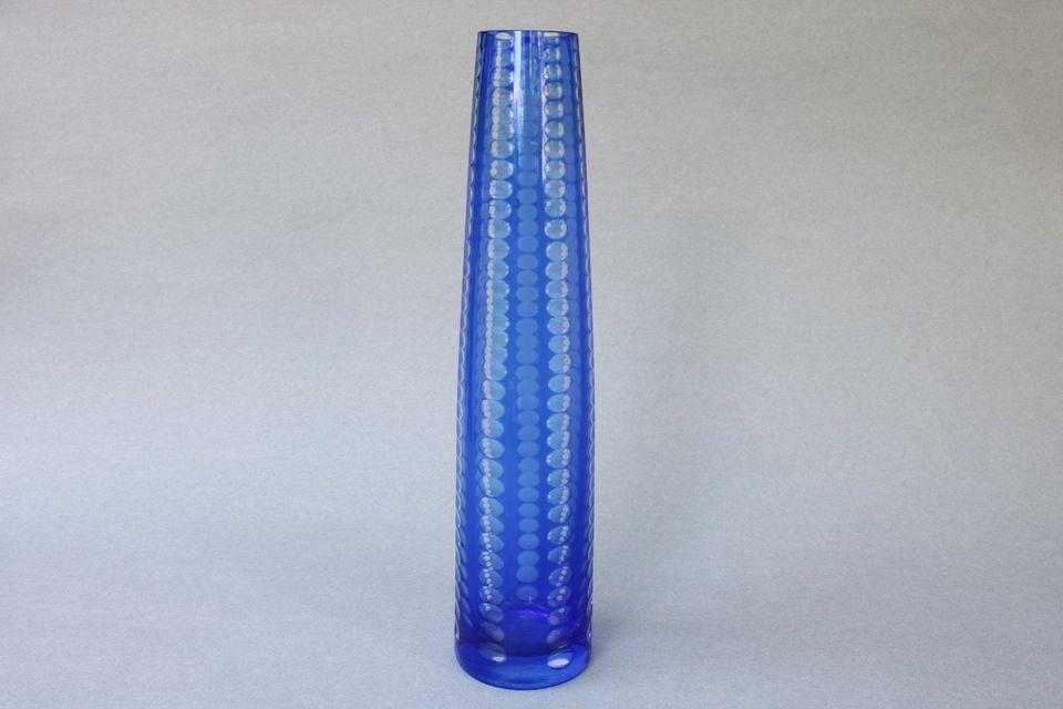 Kristallvase Ilm-Kristall Glas Vase DDR 1960er Jahre Blau in Leipzig