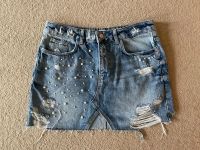 Zara Jeans Rock mit Perlen Gr. L Neu Bremen - Oberneuland Vorschau